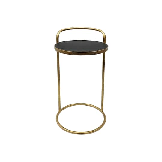 26.5" Black Faux Crocodile Cocktail Table by Ashland®